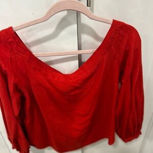Anthropologie Scarlet Red Fabric size12p